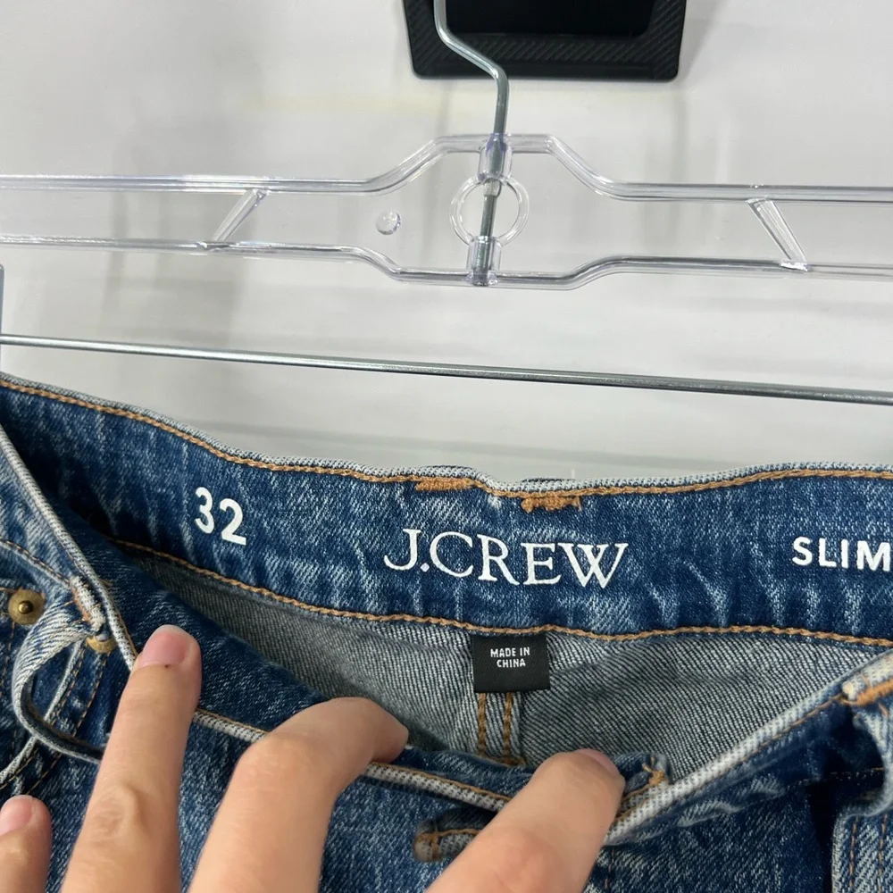 J. Crew Slim Wide-Leg Jeans High Rise Raw Hem